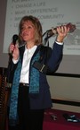 District Governor Candy with L-4 hand